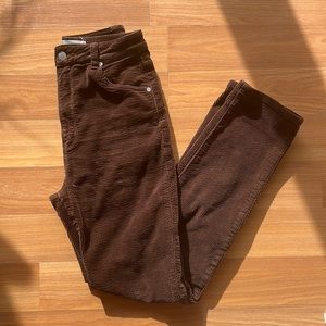 rollas high waisted straight leg corduroy pants